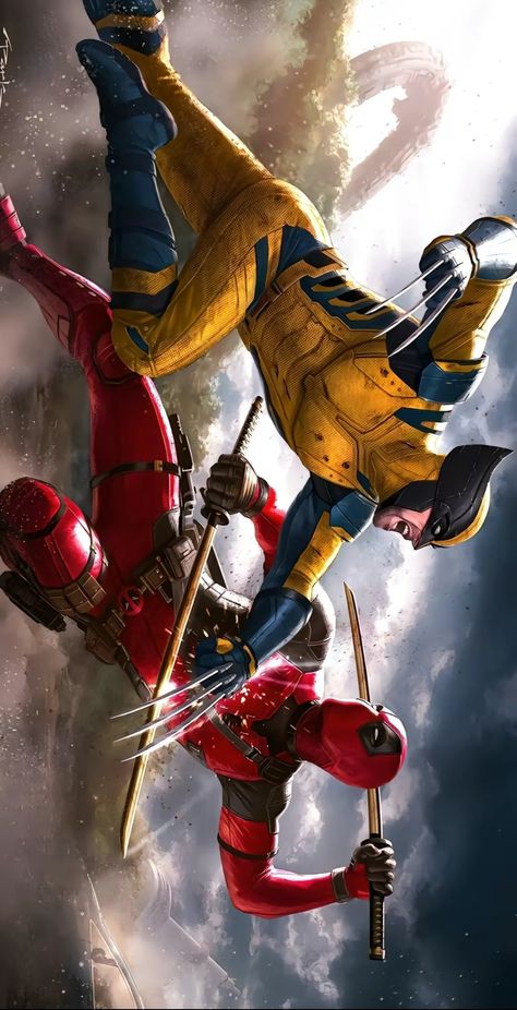 Deadpool Vs Wolverine Comic Art, Deadpool And Wolverine Wallpaper, Wolverine Vs Deadpool, Deadpool Vs Wolverine, Deadpool Artwork, Dental Posters, Deadpool Art, Wolverine Comic, Image Spiderman