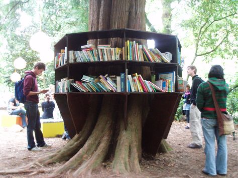 End of the Road Festival, Larmer Tree Gardens, Wiltshire, England, 2010   photo by Gothiron on Flickr Garden Library, English Library, Buch Design, Beautiful Library, Little Library, Free Library, Children's Picture Books, Book Shelf, Book Nooks