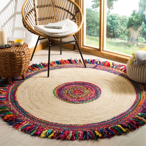 Rugs Ideas, Braided Rag Rugs, Meditation Mat, Rustic Flooring, Floor Area Rugs, Jute Area Rugs, Cotton Area Rug, Indian Decor, Diy Rug