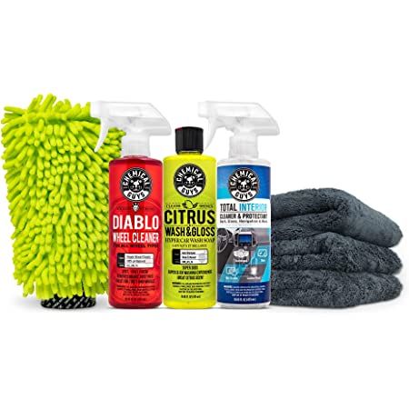 Safe for Cars, Trucks, Motorcycles, SUVs, Jeeps, RVs & More (7 Items, Including 3 16 oz. Car Detailing Chemicals) Car Care Kit, Car Wash Soap, Foam Party, Chemical Guys, Wheels And Tires, Car Brands, Car Cleaning, Cleaning Kit, Car Care