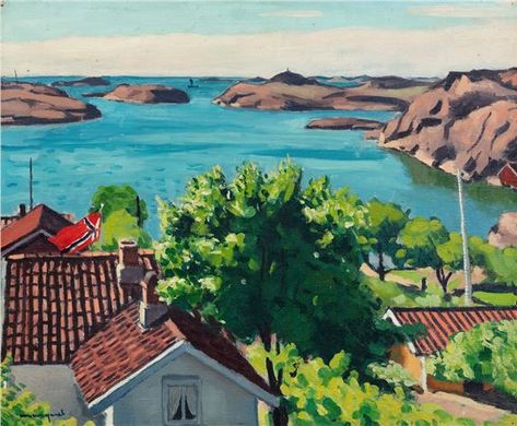 View Paysage à Hesnes, Norvège (1925) By Albert Marquet; oil on canvas; 50,1 x 60,3 cm ; Signed; . Access more artwork lots and estimated & realized auction prices on MutualArt. Albert Marquet, Oil Painting Inspiration, Jig Saw, Muse Art, Nordic Art, Fauvism, Coastal Landscape, Post Impressionists, Seascape Paintings