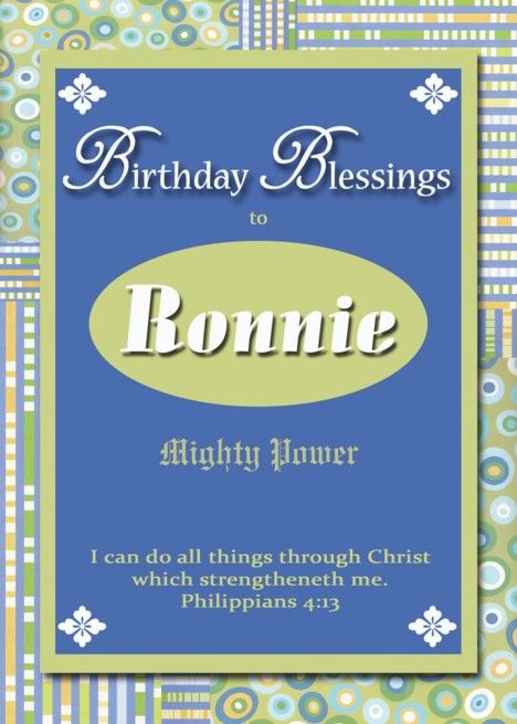 Birthday Blessings - Ronnie card Vintage Birthday Cards, Luxury Invitation, Birthday Blessings, Birthday Card Template, Free Ecards, Retail Logo, Godly Man, Vintage Birthday, Christmas Drinks