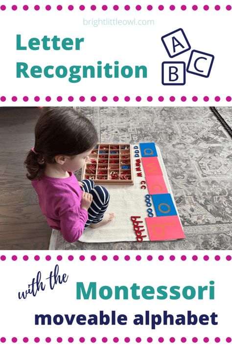 letter recognition, Montessori, reading, phonics, moveable alphabet, language curriculum Moveable Alphabet Activities, Sandpaper Letters, Benefits Of Homeschooling, The Last Lesson, Montessori Language, Letter Recognition Activities, Alphabet Recognition, Free Activities For Kids, Screen Free Activities