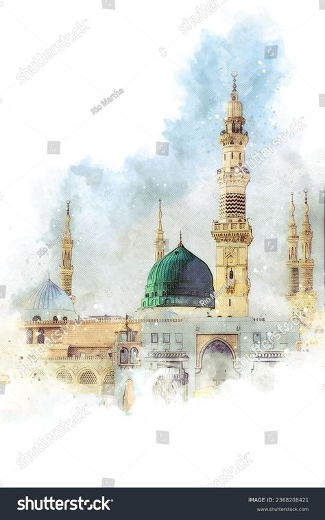 Watercolor Painting Sketch Green Mosque Green Stock Illustration 2368208421 | Shutterstock Watercolor Mosque, Mosque Painting, Green Mosque, Painting Sketch, Image Illustration, Watercolor Painting, Stock Illustration, Watercolor Paintings, Royalty Free Stock Photos