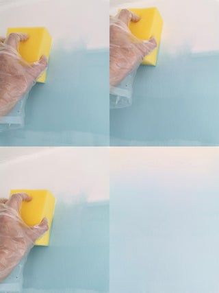 How To Blend Wall Paint, Wall Paint Two Colors, Ombre Blue Wall Paint, How To Blend Paint On Walls, Ombre Accent Wall Living Room, Rainbow Ombre Wall Diy, How To Paint An Ombre Wall Diy, Gradient Wall Paint Diy, Painting An Ombre Wall