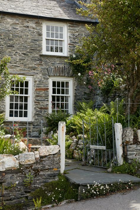 For Sale: Harwood Cottage, Boscastle PL35 | Inigo London Homes, The Pig Hotel, Bamboo Hedge, Slate Hearth, Tiered Garden, British Country, Irish Cottage, Garden Idea, Dream Cottage