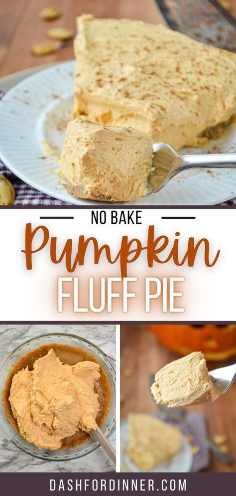 Pumpkin Fluff Pie, Holiday Dessert Ideas, Pumpkin Baking Recipes, No Bake Pie, Dessert Pumpkin, Pumpkin Fluff, No Bake Pumpkin, No Bake Pumpkin Cheesecake, No Bake Pumpkin Pie