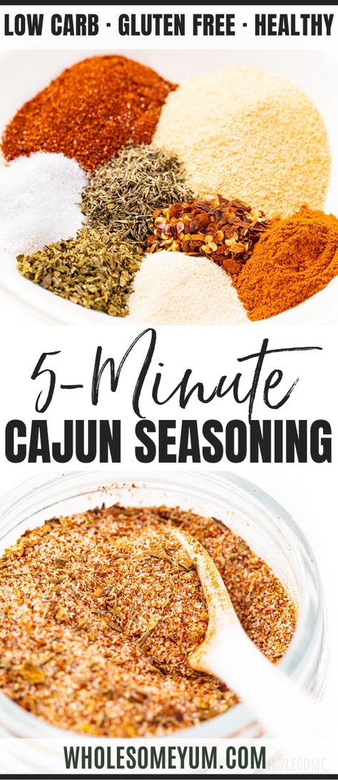 Cajun Seasoning Recipe, Cajun Seasoning Mix, Homemade Cajun Seasoning, Dry Rub Recipes, Spice Blends Recipes, Spice Mix Recipes, Diy Spices, Homemade Spice Blends, Seasoning And Spice