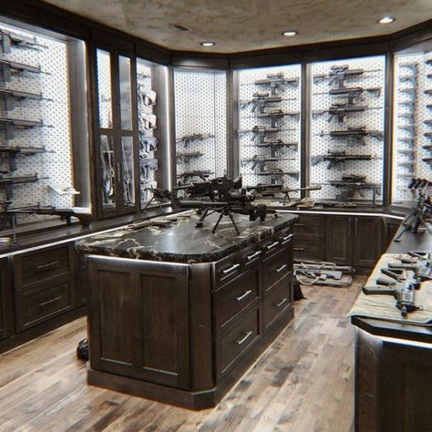 Kyle Hunter, Armory Room, Tactical Gear Storage, Tactical Wall, Gear Room, Tactical Gear Loadout, Safe Room, Dream House Rooms, Dream Home Design