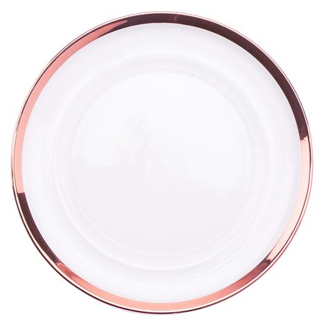 Decostar™ Glass Charger Plate 13 - 8 Pieces- Rose Gold- Gold Charger Plates Wedding, Rose Gold Charger Plates, Gold Glass Charger Plates, Rose Gold Rims, Charger Plates Wedding, Gold Charger Plate, Rose Gold Kitchen, Nice Background, Glass Charger Plates