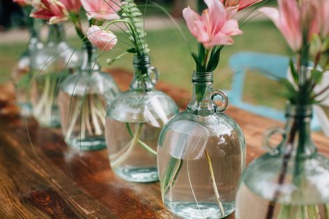 Rustic Backyard Wedding, Brooksville Florida, Italian Theme, Rustic Backyard, Wine Jug, Beautiful Wedding Decorations, Wine Bottle Decor, Wine Bottle Crafts, Rustic Wedding Decor