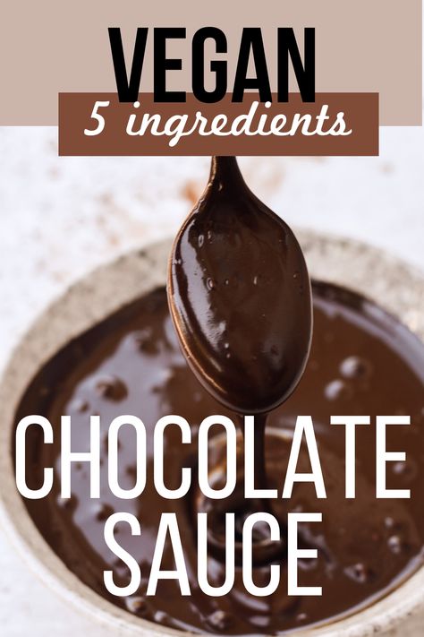 5 ingredients and 10 minutes. Smooth, rich, completely satisfying, you won't even know it's vegan! Pour this chocolate sauce over ice cream, Flourless Chocolate Cake, or even as a dip for Healthy Chocolate Popsicles. Healthy Chocolate Sauce, Vegan Chocolate Sauce, Paleo Chocolate Sauce, Vegan Chocolate Lava Cake, Vegan Dark Chocolate Cake, Chocolate Popsicles, Best Peanut Butter Cookies, Best Peanut Butter, Vegan Peanut Butter