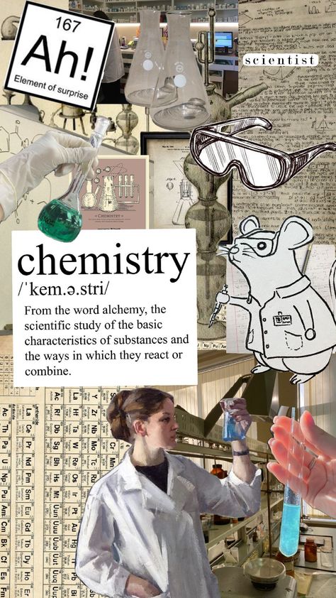 #stemmajor #science #biology #chemistry #doctor #medicalschool #medicine #academia Yellow Chemistry Aesthetic, Pharmaceutical Science Aesthetic, Chemistry Poster Aesthetic, Chemistry Goodnotes Cover, Studying Chemistry Aesthetic, Chemistry Aesthetic Art, Chemistry Motivation, Scientific Aesthetic, Science Collage