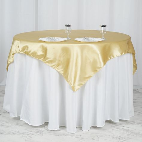 Gold Table Cloth, Table Cloth Decor, Table Overlays, Event Table, Square Tablecloth, Party Table Decorations, Champagne Wedding, Color Champagne, Satin Color