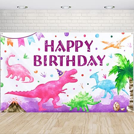 Background Dino, Dino Theme Party, Dinosaur Backdrop, Backdrop Butterfly, Dino Theme, Watercolor Dinosaur, Dinosaur Room Decor, Fest Temaer, Aloha Party