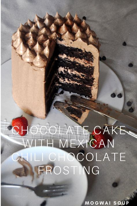 Spicy Chocolate Cake, Mexican Hot Chocolate Cake, Chicolate Cake, Mexican Chocolate Cake, Chili Chocolate, Spice Frosting, Coffee Icing, Mexican Cake, Mexican Desserts