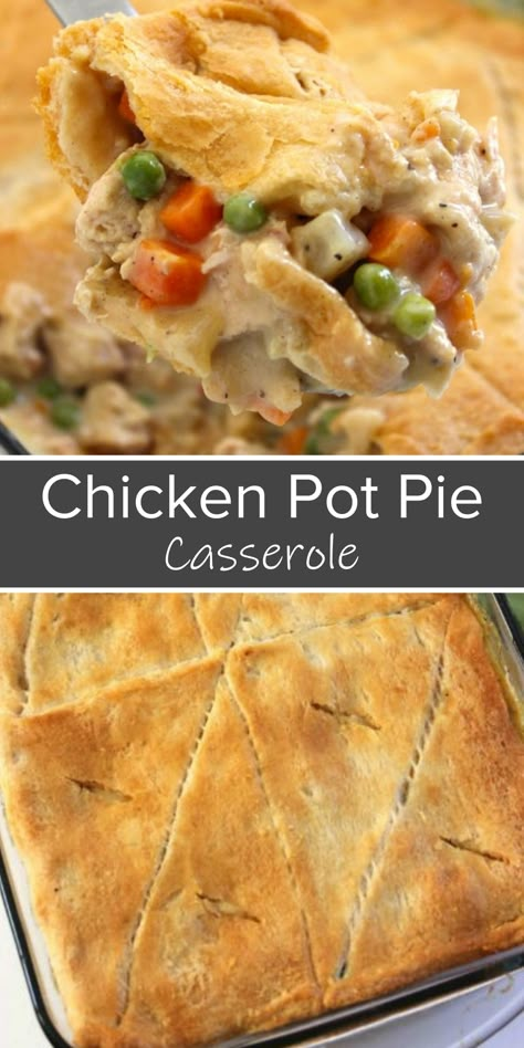 Easy Chicken Pot Pie Casserole Recipe – CUCINADEYUNG Easy Chicken Pot Pie Casserole, Chicken Pot Pie Recipe With Biscuits, Pot Pie Recipe Easy, Easy Chicken Pot Pie Recipe, Best Chicken Pot Pie, Pot Pie Casserole, Chicken Pot Pie Filling, Chicken Pot Pie Casserole, Homemade Chicken Pot Pie