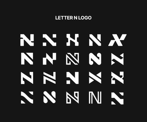 Vector letter n logo | Premium Vector #Freepik #vector #white #brand #modern #elegant Ng Logo Design, I N Logo, A N Logo, N G Logo, Neo Logo, N Logo Design Ideas, Nw Logo, Double E Logo, Letter N Aesthetic