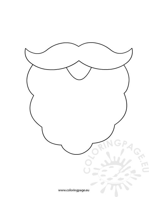 Beard Template, Kindergarten Classroom Themes, Santa Claus Crafts, Santa Template, Christmas Bulletin Board, Beard Colour, Santa Beard, Christmas Bulletin, Bear Coloring Pages