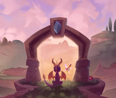 Spyro The Dragon Art, Spyro Aesthetic, Spyro Drawing, Spyro Wallpaper, Spyro Tattoo, Island Reference, Spyro Characters, Retro Game Room, Spyro Art