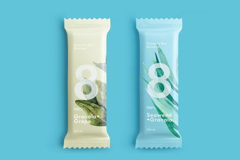 Granola Bar Mockup on Behance Bar Packaging, Food Package, Granola Bar, Cake Packaging, Chocolate Packaging, Granola Bars, Creative Packaging, Packaging Mockup, Graphic Design Tutorials