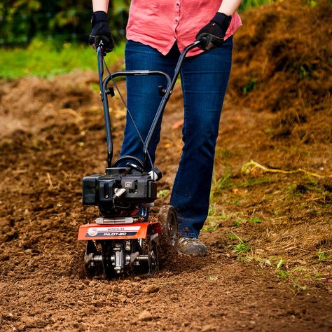 DR Mini Tiller Cultivator PILOT-2C (2-Cycle) A great companion to a full-sized DR Tiller. Turn soil in established gardens and keep the weeds down between rows with this easy-starting, lightweight workhorse. #drpower #rototiller Mini Tiller, Best Garden Tools, Garden Rake, Water Sprayer, Farm Garden, Home Vegetable Garden, Container Gardens, Tool Gifts, Gardening Gloves