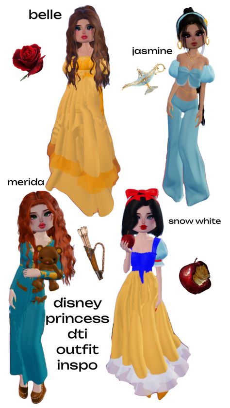 disney princess outfit inspo (no vip) #dti #dtiinspo #dresstoimpress #disney #disneyprincess #dresstoimpressroblox #preppy #dresstoimpressoutfit #dtioutfits #princess Princess Dti Outfit No Vip, Dti Disney Princess, Dti Outfits Princess, Disney Princess Aesthetic Wallpaper, Dress To Impress Princess, Princess Aesthetic, Princess Outfits, Preppy Outfit, Disney Outfits