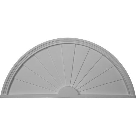 Ekena Millwork P Architectural accent Half Round Sunburst Pediment, Multicolor Half Circle Window, Arched Window Coverings, Half Moon Window, Arched Window Treatments, Indoor Shutters, Corner Moulding, Wood Arch, Door Casing, Arched Windows