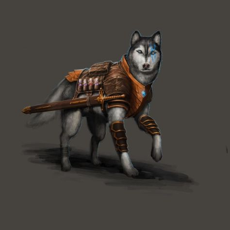 Dog Armor, Myths & Monsters, Odd Jobs, Fantasy Beasts, Dungeons And Dragons Characters, D&d Dungeons And Dragons, Mythical Creatures Art, Creature Concept Art, Star Citizen