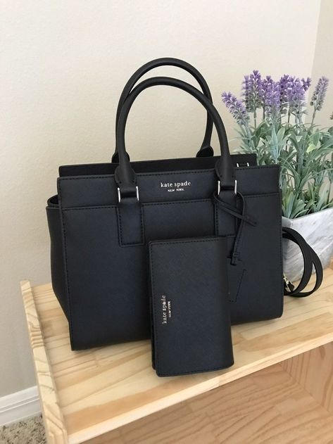 Kate Spade Designer, Types Of Handbags, Kate Spade Purse, Kate Spade Handbags, Black Tote, Cute Bags, Kate Spade Top Handle Bag, Luxury Handbags, Purses And Handbags