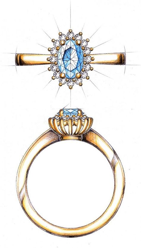 Famous Engagement Rings, Accessories Design Sketch, Ring Sketch, Jewel Drawing, Tiffany Setting, The Queen Mother, Jewelry Rendering, Jewellery Design Sketches, Art Jewelry Design