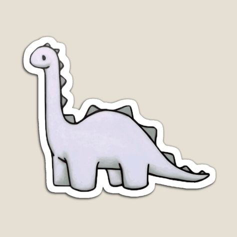 #Brontosaurus #Dinosaur #Cartoon #Gray #dino #redbubble #sticker #art Dainasor Drawing, Cute Dino Drawings Easy, Cute Dinosaur Drawings, Cute Dinosaur Drawing Easy, Little Dinosaur Drawing, Dino Drawing Simple, Dinosaur Drawing Cute, Diplodocus Drawing, Cute Stegosaurus Drawing