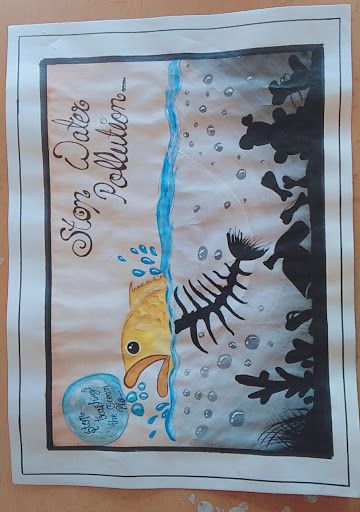 Solutions To Plastic Pollution Poster, Water Pollution Chart Ideas, World Pollution Drawing, One Water Poster Ideas, Water Pollution Sketch, Drawing Of Water Pollution, Air And Water Pollution Poster, Solution To Plastic Pollution Poster, Drawing On Water Pollution