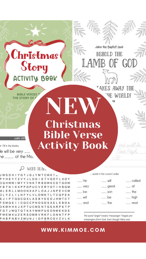 Learn the Christmas story directly from the Bible with this activity book for all ages!

Each section features a memory verse that helps tell the story of Christ's birth with coloring pages, word searches, memorization games and more.

Great for homeschooling families, Sunday School classes, adults who need an uplifting and relaxing activity, and kids ready to learn scripture and grow their faith! Memorization Games, Story Of O, Christmas Bible Verses, The Christmas Story, Christmas Bible, Story Activities, Memorization, Word Searches, Relaxing Activities