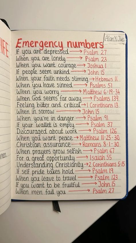 Emergency Numbers, Journal Bible Quotes, Learn The Bible, Motivational Bible Verses, Note Ideas, Journal Inspiration Writing, Study Plans, Comforting Bible Verses, Journal Bible