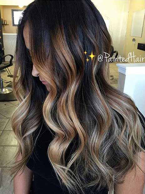 Caramel Highlights On Dark Hair, Highlights For Dark Hair, Highlights On Dark Hair, Biolage Hair, Beige Blond, Blonde Balayage Highlights, Dark Hair With Highlights, Braids For Long Hair, Blonde Ombre