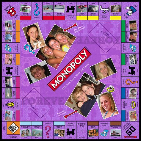 Monopoly Diy Ideas, Diy Monopoly Board Ideas, Diy Monopoly Board, Homemade Monopoly, Custom Monopoly Board, Friends Monopoly, Make Your Own Monopoly, Monopoly Diy, Custom Monopoly