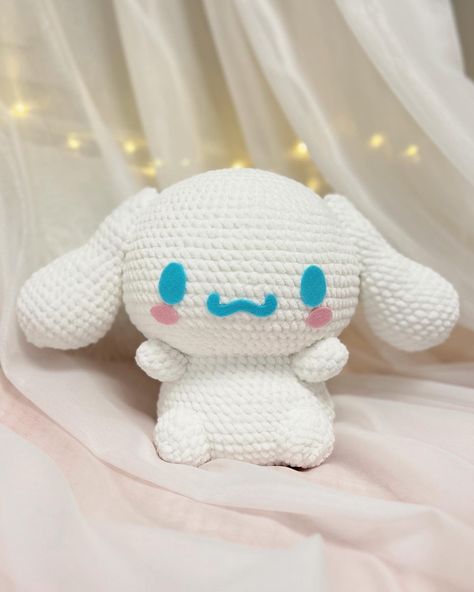 🤍 #cinnamoroll #sanrio #sanriocore #sanrioaesthetic #crochet #crocheting #amigurumi #handmade Crochet Sanrio Characters, Cinnamoroll Crochet Pattern, Sanrio Crochet Free Pattern, Crochet Cinnamoroll, Sanrio Crochet, Crocheting Amigurumi, Cinnamoroll Sanrio, Hello Kitty Crochet, Crochet Hat Free