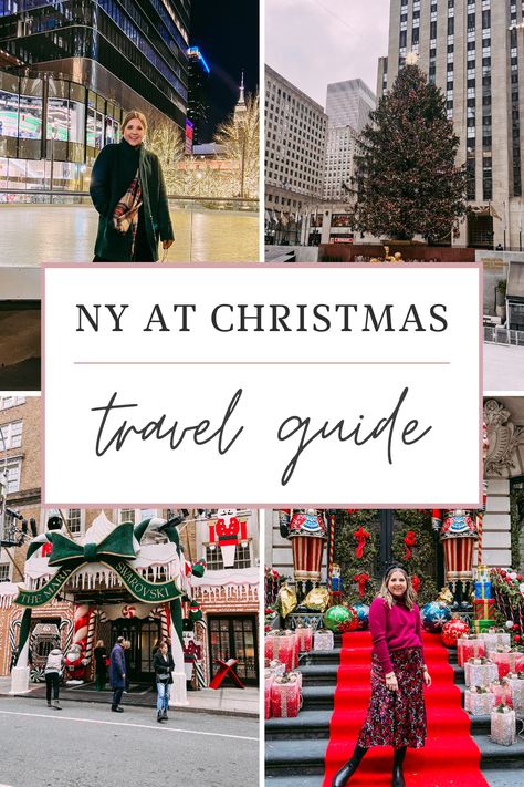 If you are heading to New York for Christmas here's a full Christmas in New York Travel Guide to help with your planning. Christmas Bars, New York In December, Christmas In New York City, Christmas Nyc, New York City Christmas, Nyc Holidays, Christmas In New York, Nyc Travel Guide, Things To Do In Nyc