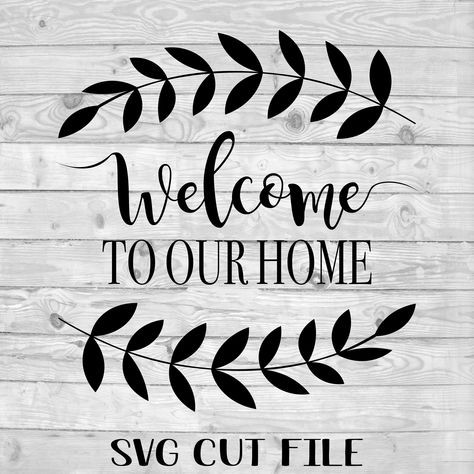 Excited to share this item from my #etsy shop: Welcome to Our Home svg | files for cricut | Welcome Sign | Laurel wreath svg | Welcome SVG | vector design Welcome To Our Home Svg Free, Cricut Welcome Sign, Welcome Aesthetic, Svg Stickers, Free Cricut Images, Aesthetic Svg, Free Fonts For Cricut, Freebie Svg, Cricut Svg Files Free