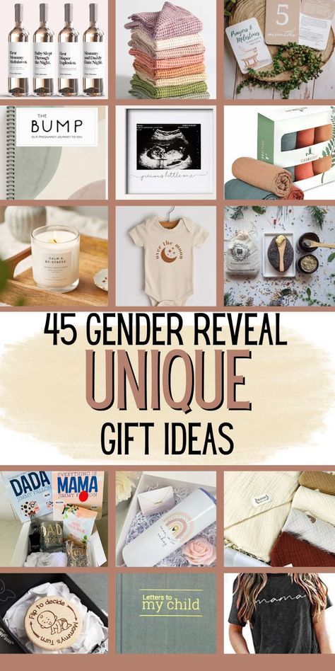 Unique and fun gender reveal gift ideas, gift ideas for new mom, gift ideas for new dad, gift ideas for parents, gift ideas for couple, first baby, new baby, gifts for parents Gender Reveal To Grandparents Gift, Gender Reveal Gift Ideas To Give Diy, Cute Gender Reveal Gifts, Gender Reveal Gifts Ideas, Gender Reveal Ideas Gifts, Gender Reveal Party Gift Ideas, Gender Reveal Gifts For Grandparents, New Parents Gift Ideas, Gender Reveal Gift Basket Ideas