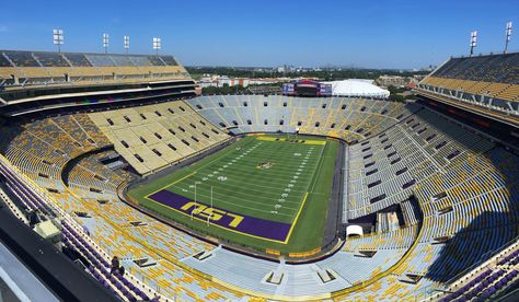 Tiger Stadium Tiger Stadium, Lsu Tigers Football, Lsu Football, Tiger Football, Geaux Tigers, Baseball Stadium, Lsu Tigers, Baseball Field, College Football