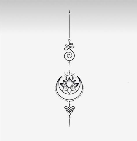 Lotus Moon Tattoo, Unalome Tattoo Ideas, Japanese Tattoo Women, Simple Tattoos For Women, Unalome Tattoo, Shiva Tattoo Design, Shiva Tattoo, Chest Tattoos For Women, Healing Tattoo