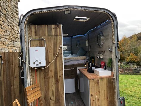 Back of pod Horse Float Conversion, Horse Float Camper, Horse Box Conversion Camper, Horse Trailer Conversion Campers, Horse Trailer Camper, Horse Trailer Conversion, Caravan Conversion, Converted Horse Trailer, Horse Box Conversion