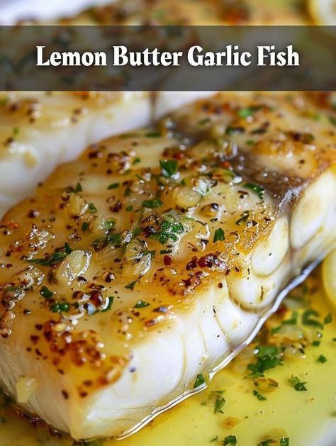 Boneless Fish Recipes, Butter Garlic Fish, Fish Dishes Recipes, Steamed Fish Recipes, Fish Fillet Recipe, Fish Recipes Baked, Cod Recipe, Recipes Fish, Seafood Bake