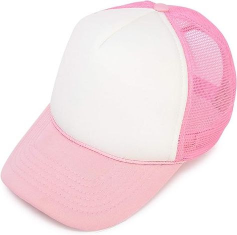 DALIX Girls Youth Mesh Trucker Hat Adjustable Cap in Light Pink and White at Amazon Men’s Clothing store Mesh Hat, Adjustable Hat, Trucker Cap, Pink And White, Clothing Store, Baseball Cap, Caps Hats, Trucker Hat, Top Styles