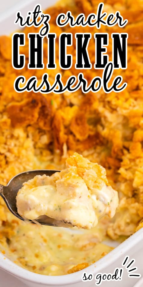 Cheez It Chicken Casserole, Cracker Chicken Casserole, Ritz Chicken Casserole, Ritz Cracker Chicken Casserole, Ritz Cracker Chicken, Cracker Chicken, Easy Casserole Dishes, Corn Flake, Chicken Casserole Easy