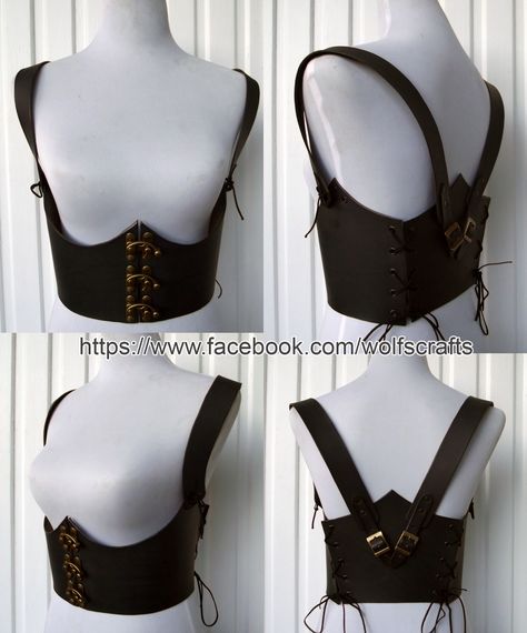 Underbust Harness Underbust Harness, Wolf Craft, Harness Outfit, Halter Vest, Leather Carving, Lace Collar, Strap Design, First Look, Freshwater Pearls