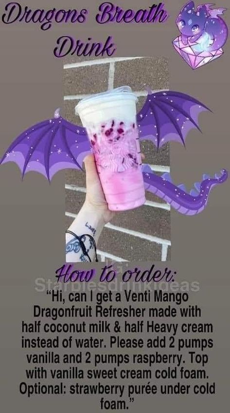 Starbucks Halloween Drinks, Starbucks Drink Menu, Starbucks Secret Menu Recipes, Cold Starbucks Drinks, Starbucks Drinks Diy, Secret Starbucks Recipes, Iced Starbucks Drinks, Coffee Recipes Starbucks, Secret Starbucks Drinks