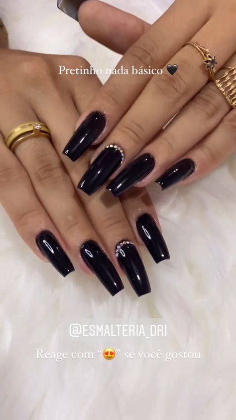 Long Acrylic Nails, Black Nails, Pretty Nails, Acrylic Nails, Nail Designs, Nail Art, Nails, Quick Saves, Nail Arts